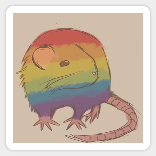 Pride rat (or mouse if you’d prefer) Sticker by digitalisdraws